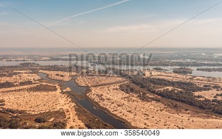 A View Of A Dry Fields Along The Dnipro River In The Valley