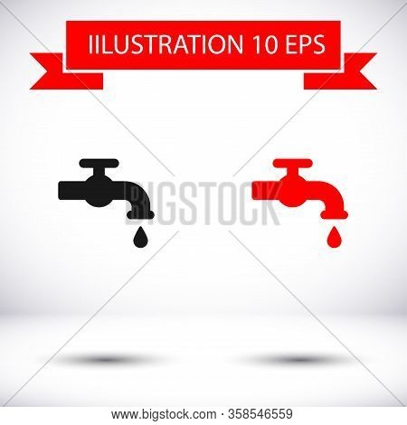 Kitchen Faucet Iconvector Icon , Lorem Ipsum Flat Design