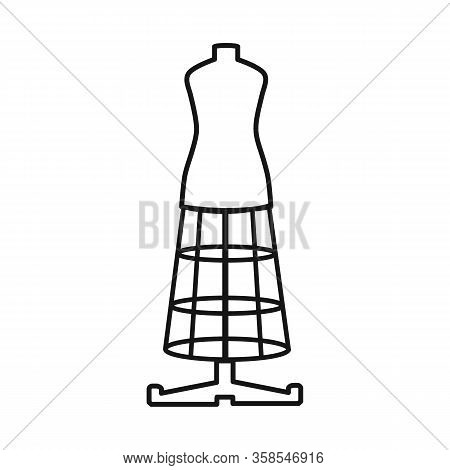 Vector Design Of Dummy And Vintage Logo. Graphic Of Dummy And Body Vector Icon For Stock.