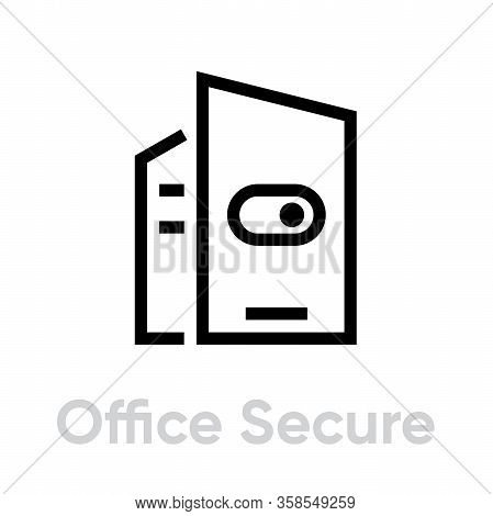Switch Office Secure Security Icon. Editable Line Vector.