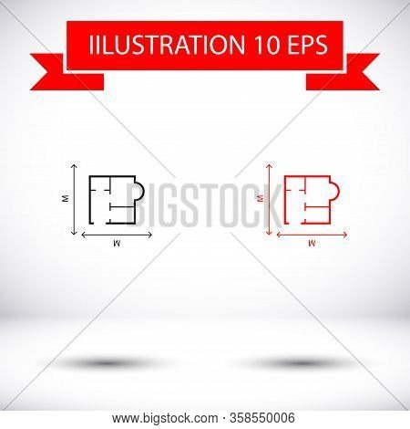 House Size Iconvector Icon , Lorem Ipsum Flat Design
