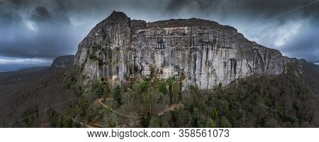 Aerial View Of The Grotto Of Maria Magdalena In France, Plan Daups, The Massif St.baum, Holy Fragran