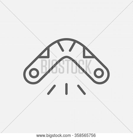Boomerang Icon Line Symbol. Isolated Vector Illustration Of Icon Sign Concept For Your Web Site Mobi