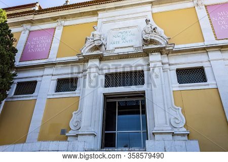Lisbon - September 05, 2019: Detail Of The Facade Of The National Museum Of Ancient Art, Founded In 