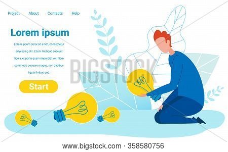 Funding, Voting For Best Ideas Website Template. Person Having Choice Over Government Budget Distrib