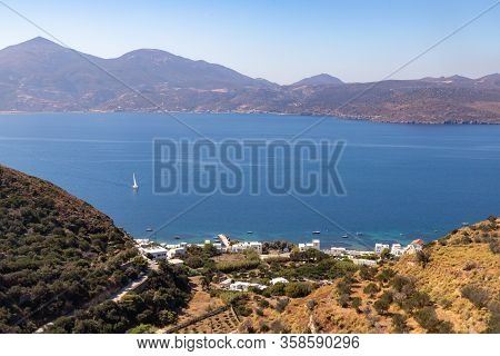 Boats And Houses In Klima Beach, Milos, Greece