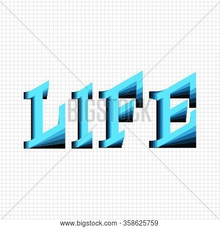 Created Flip Text Effect Element, Stock Vector