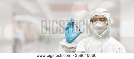 Covid-19, Coronavirus Or Novel Corona Virus Epidemic Disease With Doctor Or Lab Technician Scientist