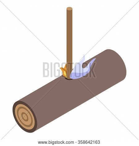 Stone Age Fire Catch Icon. Isometric Of Stone Age Fire Catch Vector Icon For Web Design Isolated On 