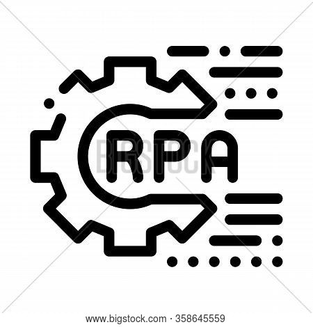 Rpa Settings Icon Vector. Rpa Settings Sign. Isolated Contour Symbol Illustration