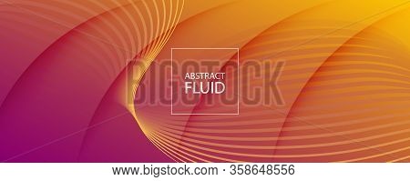3d Flow Pattern. Creative Dynamic Liquid. Fluid Lines Brochure. Red Flow Pattern. Color Memphis Back
