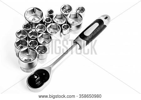 Tools For Repair And Construction. Main Advantage Of Heads Used To Unwind Or Tighten Nuts And Bolts 