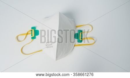 N 95 Mask Is Isolated On White Background.