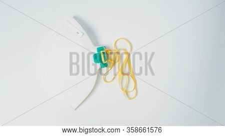 N 95 Mask Is Isolated On White Background.