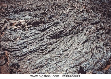 Lava Flow Detail On Pico Do Fogo Volcano, Cape Verde, Africa