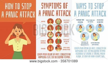 Panic Attack Symptoms And Ways To Stop - Medical Poster Set