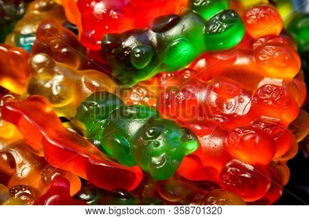 Close Up Of Lots Of Sweets For Small And Large Children