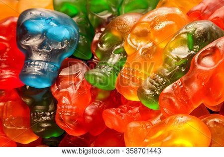 Close Up Of Lots Of Sweets For Small And Large Children