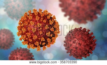 Sars-cov-2 Coronavirus, The Virus Which Causes Covid-19, Scientifically Accurate 3d Illustration Sho