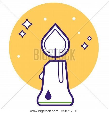 Stylized Cute Candles Icon. Easter Vector Set