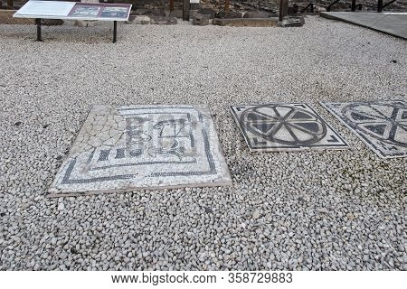 Excavations Of The 1st Century Synagogue In Magdala, Galilee, Israel. This Unique Piece Will Not Yet