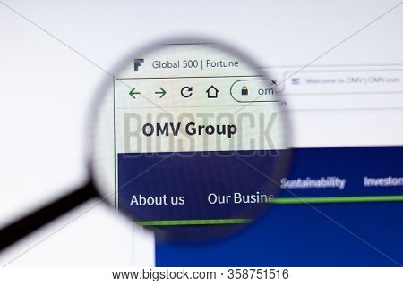 Saint Petersburg, Russia - 29 March 2020: Omv Group Business Company Logo Visible On Screen. Corpora