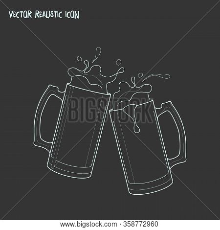 Cheers Icon Line Element. Vector Illustration Of Cheers Icon Line Isolated On Clean Background For Y