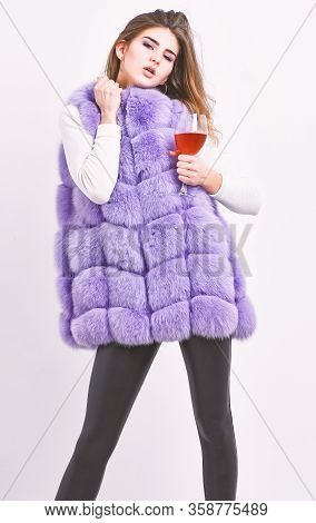 Reasons Drink Red Wine In Wintertime. Alcohol And Cold Weather. Woman Enjoy Wine. Hedonism Concept. 