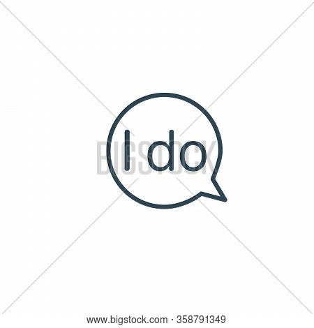 Speech Bubble With I Do Proposal Frase. Vector Callout Typography Design For Social Media And Blogge
