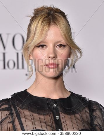 LOS ANGELES - FEB 06:  Mia Goth Mia Goth arrives for âThe Way Backâ World Premiere on February 06, 2020 in West Hollywood, CA