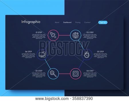 Vector Graphic Infographics. Template For Creating Mobile Applications, Workflow Layout, Diagram, Ba