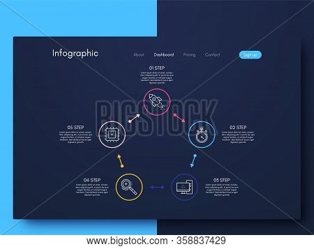 Vector Graphic Infographics. Template For Creating Mobile Applications, Workflow Layout, Diagram, Ba