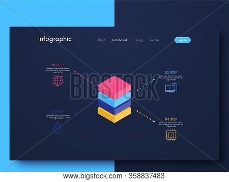 Vector Graphic Infographics. Template For Creating Mobile Applications, Workflow Layout, Diagram, Ba