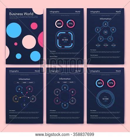 Modern Infographic Vector Elements For Business Brochures. Use In Website, Corporate Brochure, Adver