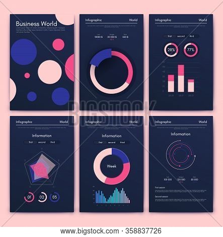 Modern Infographic Vector Elements For Business Brochures. Use In Website, Corporate Brochure, Adver