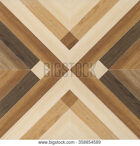 Fragment Of Parquet Floor Mosaic Pattern Wooden Tile Background
