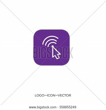Click Icon Isolated On White Background. Click Icon In Trendy Design Style. Click Vector Icon Modern