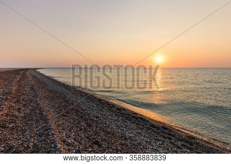 Beach At Possidi Cape On The Kasandra Peninsula. Greece.