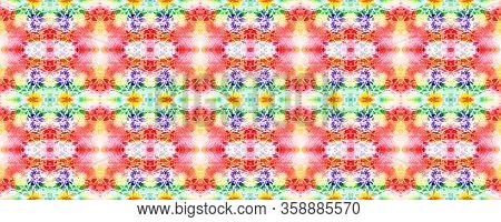 Granite Tile. Mosaic Summer Background. Beige, Blue And Red Terrazzo Seamless Pattern. Concrete Mini