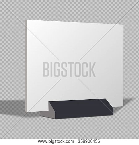 Table Tent Isolated On A Transparent Background. Isolated Vector Object. Eps 10.