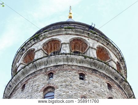 Istanbul / Turkey - 11 06 2019: This Is Galata Tower Which Is One Of The Most Famous Place In Istanb