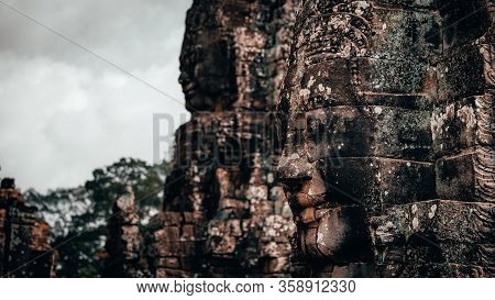 Bayon Temple In Angkor Wat Complex, Cambodia