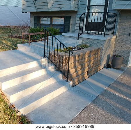 Remodeled  Entry Of A Split Level Home