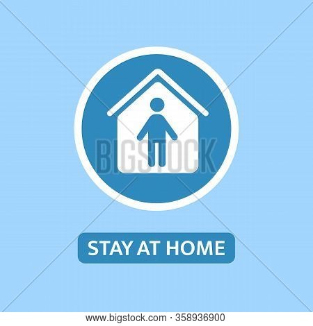 I Stay At Home Composition. Stay Home Icon. Stay Safe Concept. Wash Your Hands With Soap. Awareness 