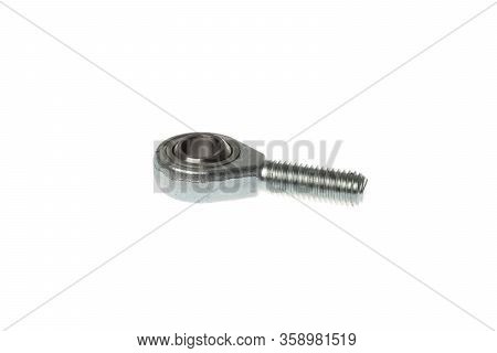 Sperical Bearing Rod Eye Mount For Pneumatic Cylinder, Isolated On White Background