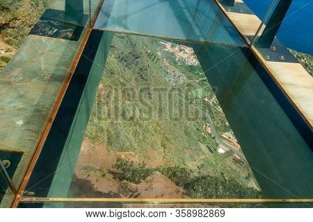 Views From The Glass Floor Of The Mirador De Abrante On La Gomera Island. April 15, 2019. La Gomera,