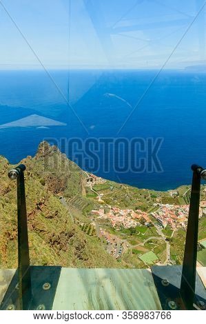 Views From The Glass Floor Of The Mirador De Abrante On La Gomera Island. April 15, 2019. La Gomera,