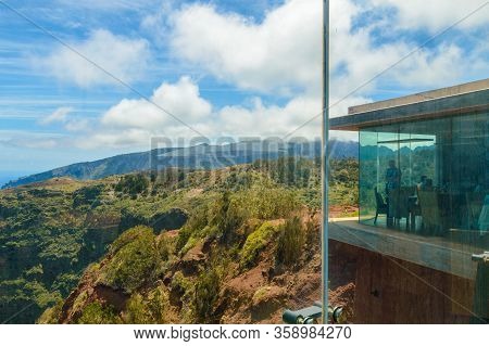 Views From The Glass Floor Of The Mirador De Abrante On La Gomera Island. April 15, 2019. La Gomera,