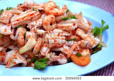 Spicy Seafood salat