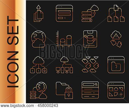 Set Line Different Files, File Missing, Cloud Hacking, Network Cloud Connection, Data Analysis, Soci